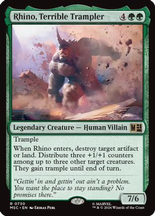 Rhino, Terrible Trampler (MSC-730) - Commander: Marvel Super Heroes Foil-1