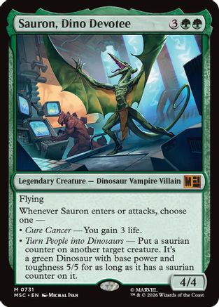 Sauron, Dino Devotee (MSC-731) - Commander: Marvel Super Heroes Foil-1