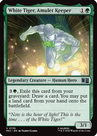 White Tiger, Amulet Keeper (MSC-736) - Commander: Marvel Super Heroes-1