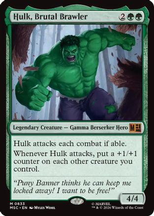 Hulk, Brutal Brawler (MSC-833) - Commander: Marvel Super Heroes Foil-1