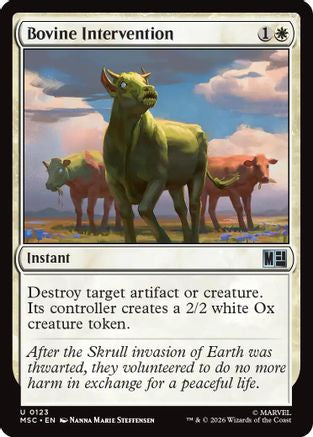 Bovine Intervention (Surge Foil) (MSC-123) - Commander: Marvel Super Heroes Foil-1