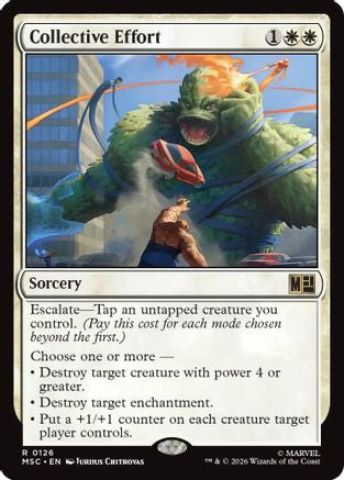 Collective Effort (Surge Foil) (MSC-126) - Commander: Marvel Super Heroes Foil-1