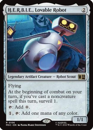 H.E.R.B.I.E., Lovable Robot (Surge Foil) (MSC-106) - Commander: Marvel Super Heroes Foil-1