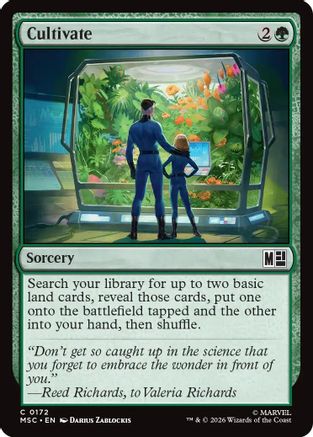 Cultivate (Surge Foil) (MSC-172) - Commander: Marvel Super Heroes Foil-1