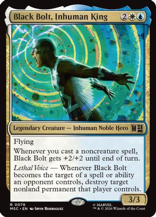 Black Bolt, Inhuman King (Surge Foil) (MSC-076) - Commander: Marvel Super Heroes Foil-1