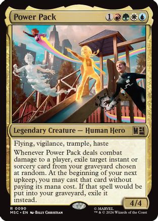 Power Pack (Surge Foil) (MSC-090) - Commander: Marvel Super Heroes Foil-1