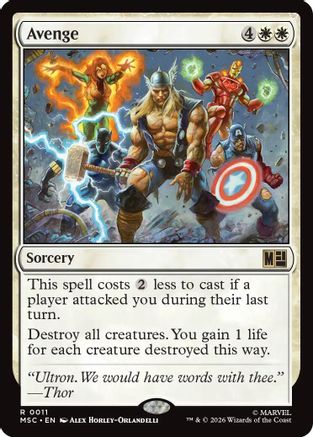 Avenge (Surge Foil) (MSC-011) - Commander: Marvel Super Heroes Foil-1