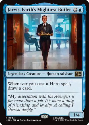 Jarvis, Earth's Mightiest Butler (Surge Foil) (MSC-034) - Commander: Marvel Super Heroes Foil-1