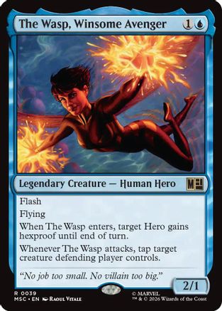 The Wasp, Winsome Avenger (Surge Foil) (MSC-039) - Commander: Marvel Super Heroes Foil-1