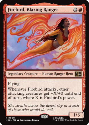 Firebird, Blazing Ranger (Surge Foil) (MSC-050) - Commander: Marvel Super Heroes Foil-1