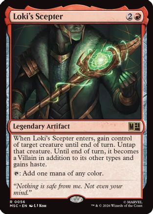 Loki's Scepter (Surge Foil) (MSC-056) - Commander: Marvel Super Heroes Foil-1