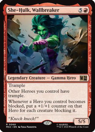 She-Hulk, Wallbreaker (Surge Foil) (MSC-060) - Commander: Marvel Super Heroes Foil-1