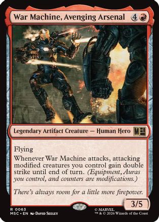 War Machine, Avenging Arsenal (Surge Foil) (MSC-063) - Commander: Marvel Super Heroes Foil-1