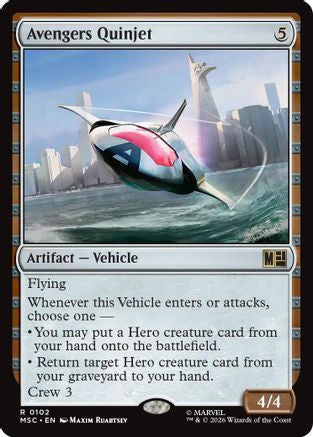 Avengers Quinjet (Surge Foil) (MSC-102) - Commander: Marvel Super Heroes Foil-1