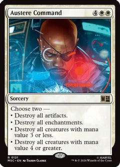 Austere Command (Surge Foil) (MSC-121) - Commander: Marvel Super Heroes Foil-1