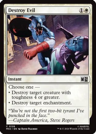 Destroy Evil (Surge Foil) (MSC-128) - Commander: Marvel Super Heroes Foil-1