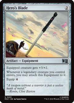 Hero's Blade (Surge Foil) (MSC-201) - Commander: Marvel Super Heroes Foil-1