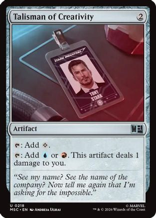 Talisman of Creativity (Surge Foil) (MSC-218) - Commander: Marvel Super Heroes Foil-1