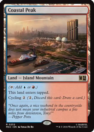 Coastal Peak (Surge Foil) (MSC-232) - Commander: Marvel Super Heroes Foil-1