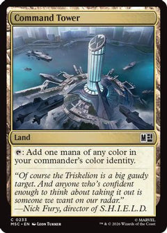 Command Tower (0233) (Surge Foil) (MSC-233) - Commander: Marvel Super Heroes Foil-1