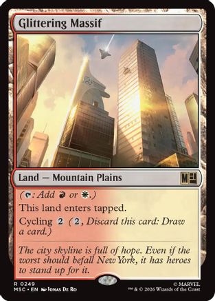 Glittering Massif (Surge Foil) (MSC-249) - Commander: Marvel Super Heroes Foil-1