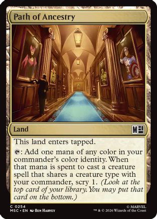 Path of Ancestry (Surge Foil) (MSC-254) - Commander: Marvel Super Heroes Foil-1