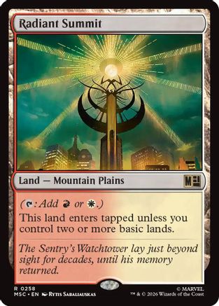 Radiant Summit (Surge Foil) (MSC-258) - Commander: Marvel Super Heroes Foil-1