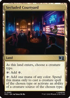 Secluded Courtyard (Surge Foil) (MSC-265) - Commander: Marvel Super Heroes Foil-1