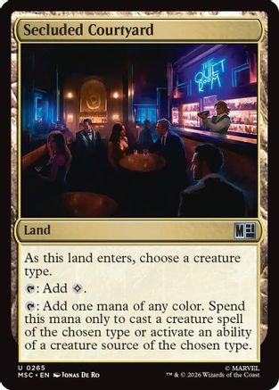 Secluded Courtyard (Surge Foil) (MSC-265) - Commander: Marvel Super Heroes Foil-1