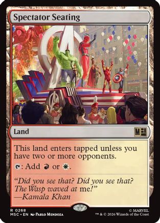 Spectator Seating (Surge Foil) (MSC-268) - Commander: Marvel Super Heroes Foil-1