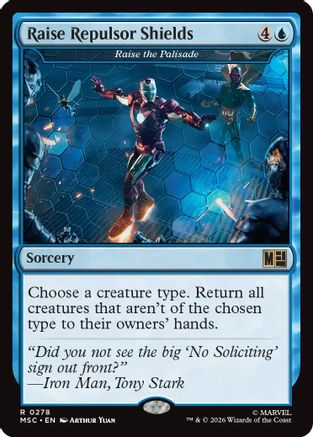 Raise Repulsor Shields - Raise the Palisade (Surge Foil) (MSC-278) - Commander: Marvel Super Heroes Foil-1