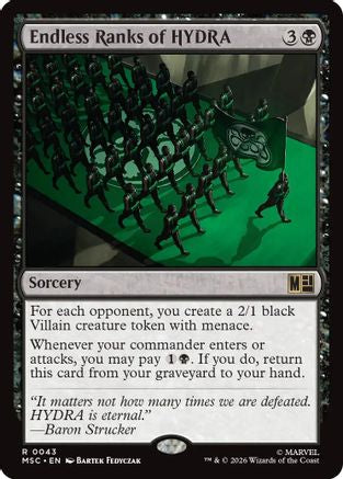 Endless Ranks of HYDRA (Surge Foil) (MSC-043) - Commander: Marvel Super Heroes Foil-1
