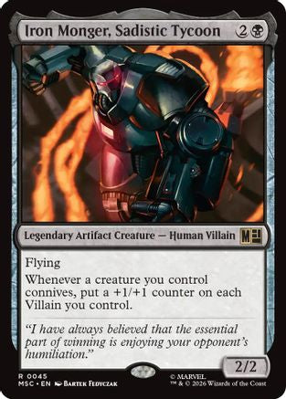 Iron Monger, Sadistic Tycoon (Surge Foil) (MSC-045) - Commander: Marvel Super Heroes Foil-1