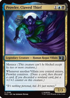 Prowler, Clawed Thief (Surge Foil) (MSC-186) - Commander: Marvel Super Heroes Foil-1