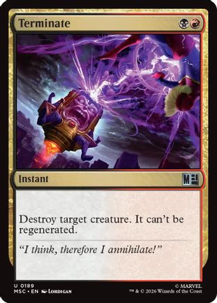 Terminate (MSC-189) - Commander: Marvel Super Heroes-1