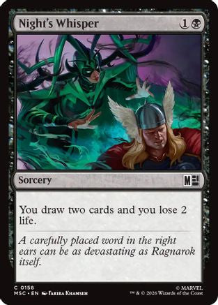 Night's Whisper (Surge Foil) (MSC-158) - Commander: Marvel Super Heroes Foil-1