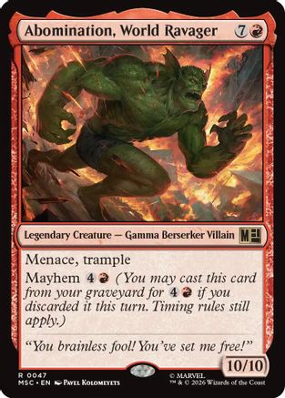 Abomination, World Ravager (Surge Foil) (MSC-047) - Commander: Marvel Super Heroes Foil-1