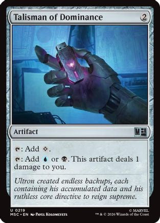 Talisman of Dominance (Surge Foil) (MSC-219) - Commander: Marvel Super Heroes Foil-1