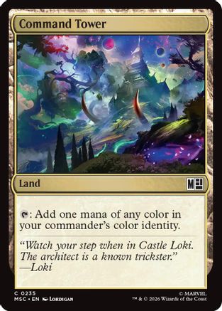 Command Tower (0235) (Surge Foil) (MSC-235) - Commander: Marvel Super Heroes Foil-1