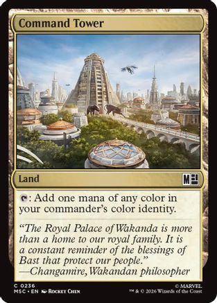 Command Tower (0236) (Surge Foil) (MSC-236) - Commander: Marvel Super Heroes Foil-1