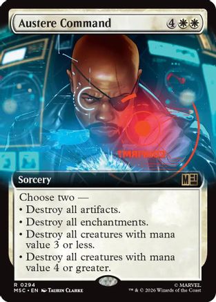 Austere Command (Extended Art) (MSC-294) - Commander: Marvel Super Heroes Foil-1