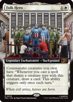 Folk Hero (Extended Art) (MSC-305) - Commander: Marvel Super Heroes Foil-1