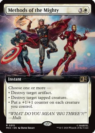 Methods of the Mighty (Extended Art) (MSC-315) - Commander: Marvel Super Heroes Foil-1
