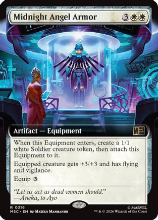 Midnight Angel Armor (Extended Art) (MSC-316) - Commander: Marvel Super Heroes-1