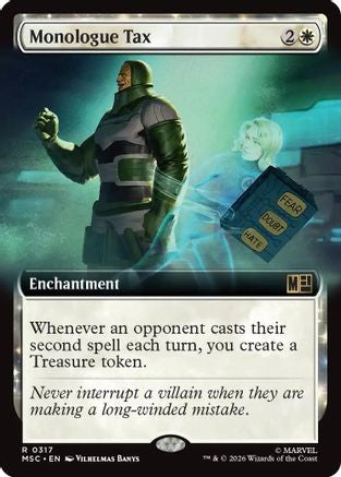 Monologue Tax (Extended Art) (MSC-317) - Commander: Marvel Super Heroes Foil-1