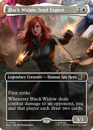 Black Widow, Intel Expert (Borderless) (MSC-504) - Commander: Marvel Super Heroes Foil-1