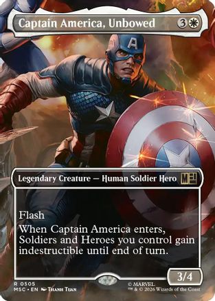 Captain America, Unbowed (Borderless) (MSC-505) - Commander: Marvel Super Heroes-1