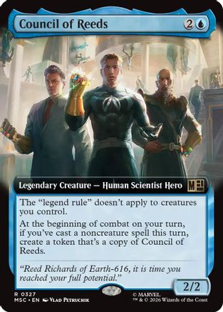 Council of Reeds (Extended Art) (MSC-327) - Commander: Marvel Super Heroes Foil-1