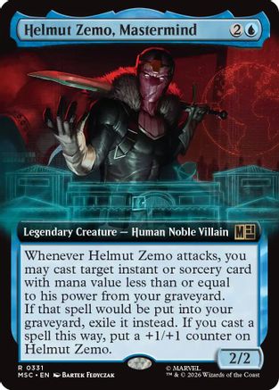 Helmut Zemo, Mastermind (Extended Art) (MSC-331) - Commander: Marvel Super Heroes Foil-1