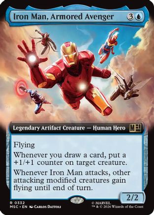 Iron Man, Armored Avenger (Extended Art) (MSC-332) - Commander: Marvel Super Heroes Foil-1